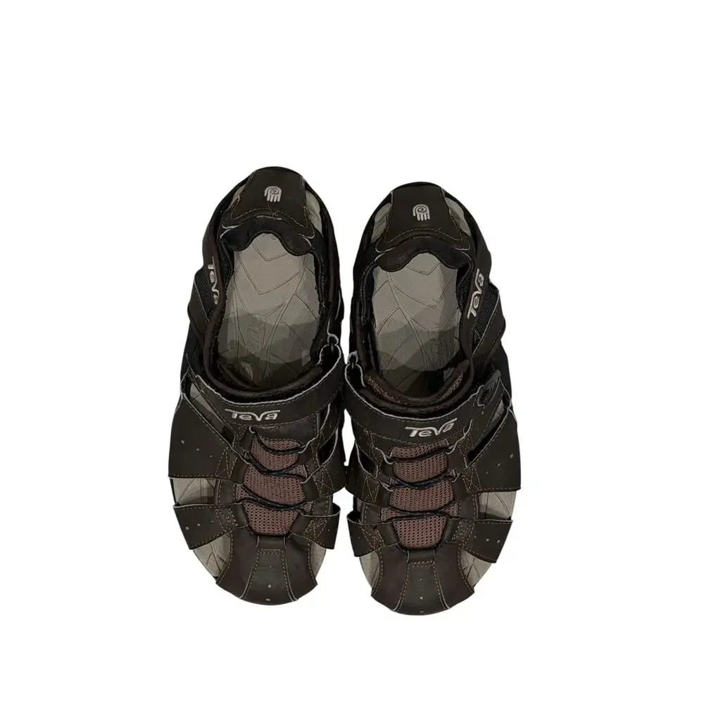 Teva Deacon Men’s Brown Sandals Size 11 Closed Toe Outdoors Hiking Fisherman